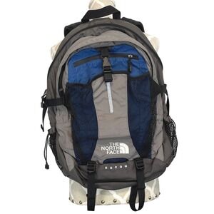 The North Face Recon Backpack 30L Gray Blue Laptop Sleeve Outdoor Daypack